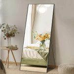 Home Use Touch Switch Aluminum Frame Modern Design Explosion-proof Floor Standing Full Length LED Display Screen Arched Mirror - Image 9