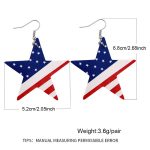 American Flag Independence Dangle Earrings, Red White and Blue 4th of July, Lightweight - Image 5