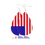 American Flag Independence Dangle Earrings, Red White and Blue 4th of July, Lightweight - Image 6