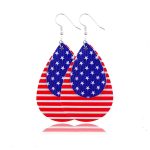 American Flag Independence Dangle Earrings, Red White and Blue 4th of July, Lightweight - Image 7