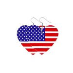 American Flag Independence Dangle Earrings, Red White and Blue 4th of July, Lightweight - Image 8