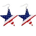 American Flag Independence Dangle Earrings, Red White and Blue 4th of July, Lightweight - Image 9