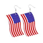 American Flag Independence Dangle Earrings, Red White and Blue 4th of July, Lightweight - Image 11