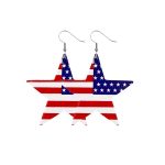 American Flag Independence Dangle Earrings, Red White and Blue 4th of July, Lightweight - Image 12