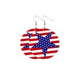 American Flag Independence Dangle Earrings, Red White and Blue 4th of July, Lightweight - Image 13