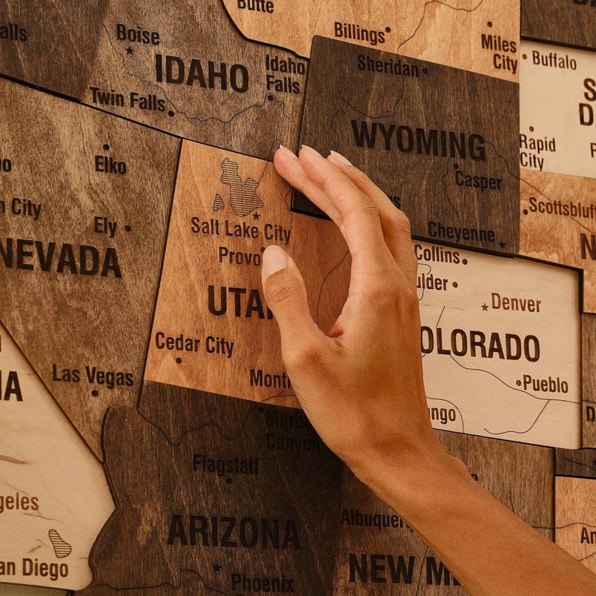 United States Push Pin Travel Map, Wooden USA Wall Art, Anniversary Gift - Image 4